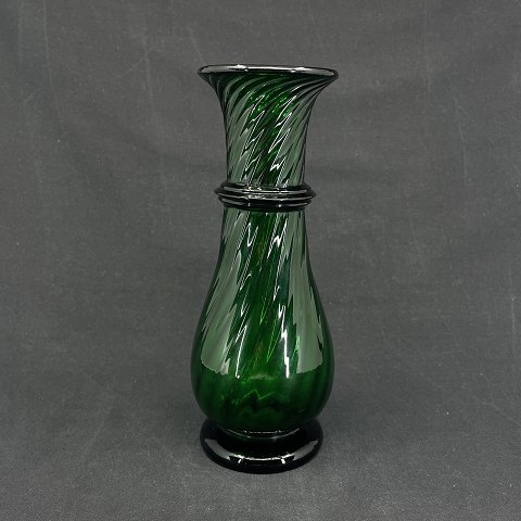 Green hyacinth glass with folded rigel from 
Holmegaard Glasværk