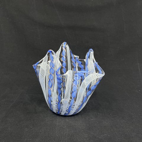 Blå Handkerchief vase fra Murano
