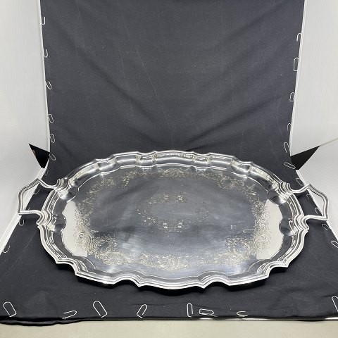 Large English tray in silver plate