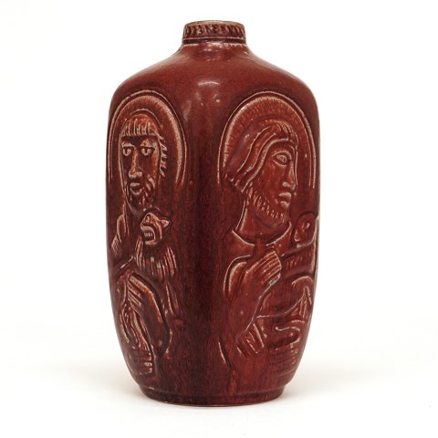 Signed Jais Nielsen for Royal Copenhagen stoneware 
vase. #3544. H: 24cm