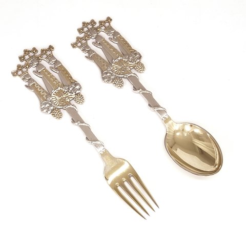 Christmas spoon and fork 1915