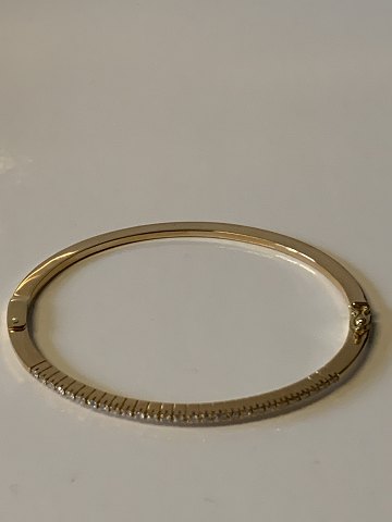 Bracelet 18 carat gold with brilliants
Stamped 750
Length 73.58 cm approx
Height 2.41 mm