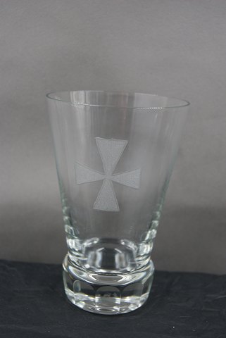 Danish freemason glasses beer glasses engraved with freemason symbols, on an edge-cutted foot