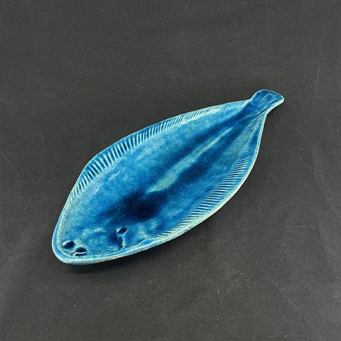 Kähler fisk med blå glasur