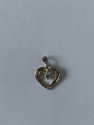 Hjerte med sten i sølv
Stemplet 925