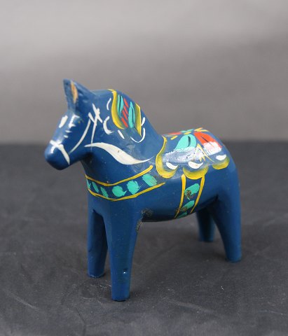 Blue Dala horse from Sweden H 7cms