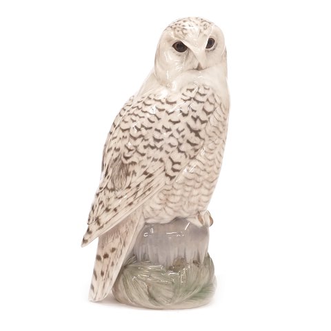 Royal Copenhagen snowy owl. Design by P. Herold. 
Manufactured circa 1920. 1. quality. H: 41cm