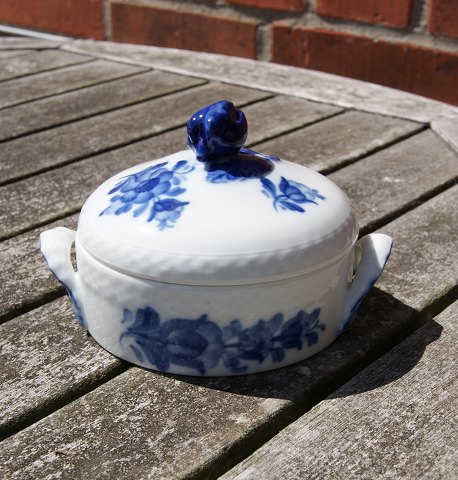 Blue Flower Plain Danish China porcelain. Covered butter jar No 8139