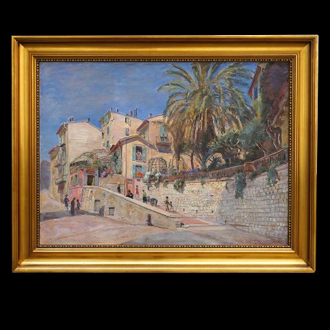 Viggo Langer, 1860-1942, oil on canvas. 
Veyre-Monton, France. Signed and dated 1931. 
Visible size: 55x74cm. With frame: 70x89cm