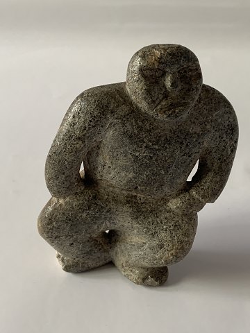 Fedtstensfigur udformet som mand, Grønlandsk stenkunst.