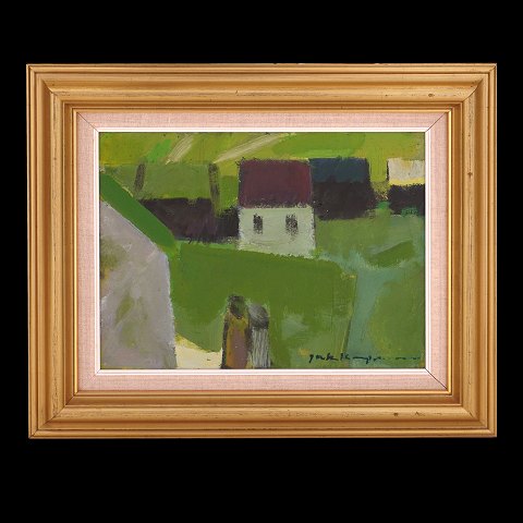 Jack Kampmann, 1914-89, oil on canvas with a 
motive form the Faroe Islands. Signed. Visible 
size: 26x34cm. With frame: 41x49cm