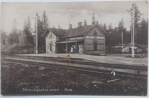 Postkort: Jernbanestation, Hok i Sverige