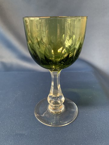White wine glass Olive Green #Derby Glass from Holmegaard
Height 12 cm