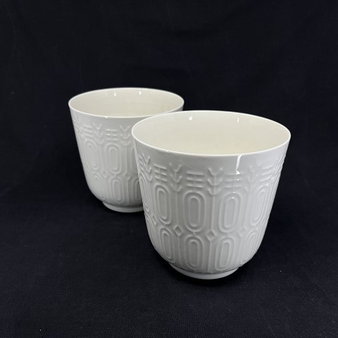 A pair of white vases by Thorkild Olsen