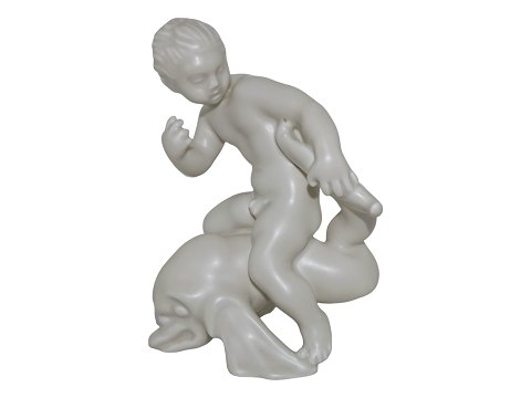 Bing & Grondahl figurine
Boy with dolphin - Matte glaze