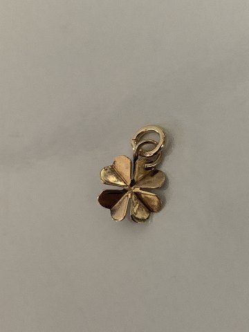 Pendant shaped like a four-leaf clover in 14 carat gold, stamped 585.