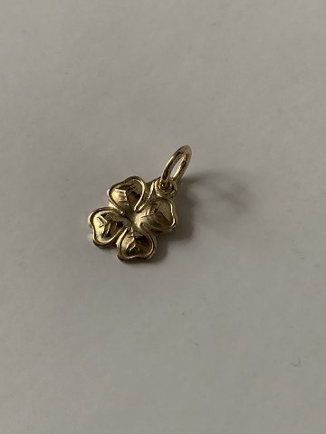 Pendant shaped like a four-leaf clover in 14 carat gold, stamped BH 585.