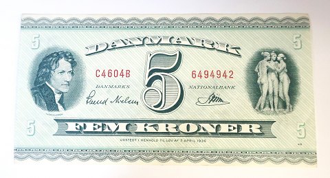 Danmark. 5 krone pengeseddel fra 1960 (C4)