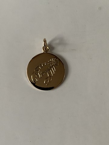 Cancer zodiac sign Pendant/Charms in 14 carat gold.