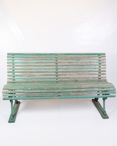 Antique French Park Benches - Painted in Greenish Color - Patina - 1930s
Great condition
