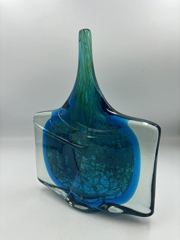 Michael Harris vintage Blå/Grøn glas vase