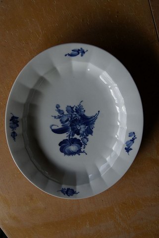 Blå Blomst Kantet porcelæn, ovale serveringsfade 36,5cm 