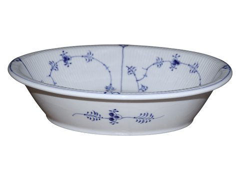 Blue Fluted PlainRare, oblong bowl