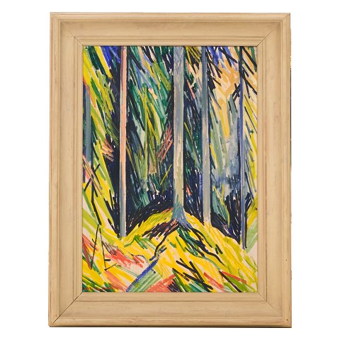 William Scharff, Denmark, 1886-1959, oil on 
canvas. Signed William Scharff. Visible size: 
69x49cm. With frame: 88x68cm