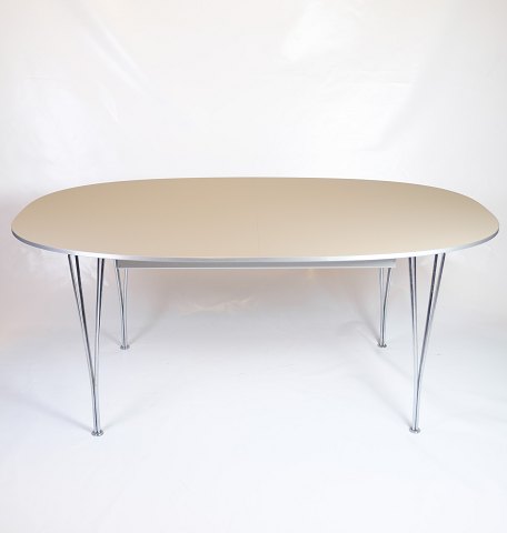 Superellipse Spisebord - Model B616 - Laminat Grå - Piet Hein & Bruno 
Mathsson/Arne Jacobsen - Fritz Hansen
