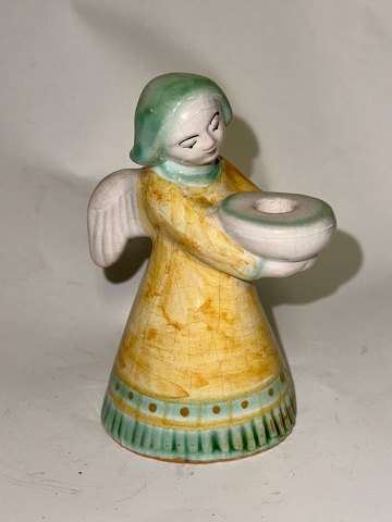 L. Hjorth engel i gul kjole