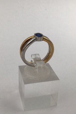 Georg Jensen 18K Guld Ring No. 15 (Safir)