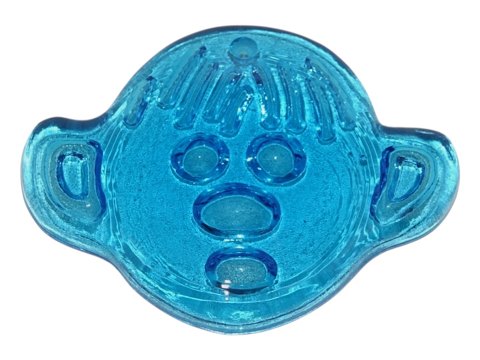 Svensk glasværk Lyseblå solfanger drengeansigt