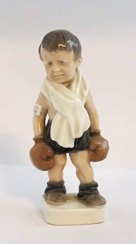 Dahl Jensen. Porcelænsfigur. Bokser. Model 1069. Højde 15 cm. (1 sortering)
