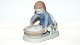 Bing & Grondahl Figurine, Santa with cat and Christmas porridge