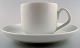 2 sets of Bing & Grondahl B&G, White Koppel, coffee cup and saucer.
Designed by Henning Koppel.