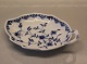 Dickens B&G Blue Fluted with butterfly with half laces 198 Seashell dish, 
(small) 19.5 cm (356)
