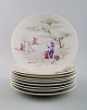 Rosenthal Studioline, Bjørn Wiinblad 9 plates in porcelain, line dancers. Rare 
plate.