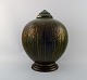 Lucien BRISDOUX (1878-1963) France.
Art Deco pottery lidded vase. Unique work.