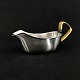 Galax butter sauce boat in steel and brass

