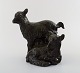 Just Andersen 1884-1943. Figure No. 2329 Just Andersen. Sculpture of "disco 
metal" in the form of two goats.