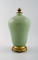 Gerd Bøgelund for Royal Copenhagen: Lidded vase, stoneware, the upper part 
modeled with leaf pattern.