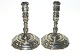 Candlestick set, in three-towered silver with a nice pattern. Stylish.