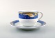 Royal Copenhagen. "Magnolia" coffee cup with saucer. Late 20th century.