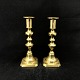 A set of English brass candlesticks
