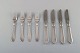Georg Jensen Continental cutlery. Dinner service for four people in hammered 
sterling silver.
