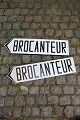Old French painted wood sign "BROCANTEUR" (Antique / Brocante trades)