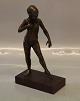 Steret Kelsey Ballet girl  23 Royal bronze from Royal Copenhagen  no  438 af 500 Wooden stand  7 x 13 cm
