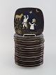 Raija Uosikkinen for Arabia. Set of 15 Kalevala year plates in glazed ceramics. 
Dated 1976-1986 and 1988-1991.

