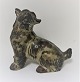 Royal Copenhagen. Stoneware figure. Dog. Knud Kyhn. Model 20129. Length 16 cm. 
(1 quality)