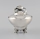 Georg Jensen Blossom sugar bowl in hammered sterling silver. Model 2D. Dated 
1925-1932.
